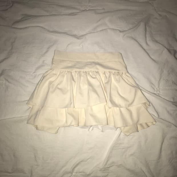 프릴 캉캉 미니 스커트