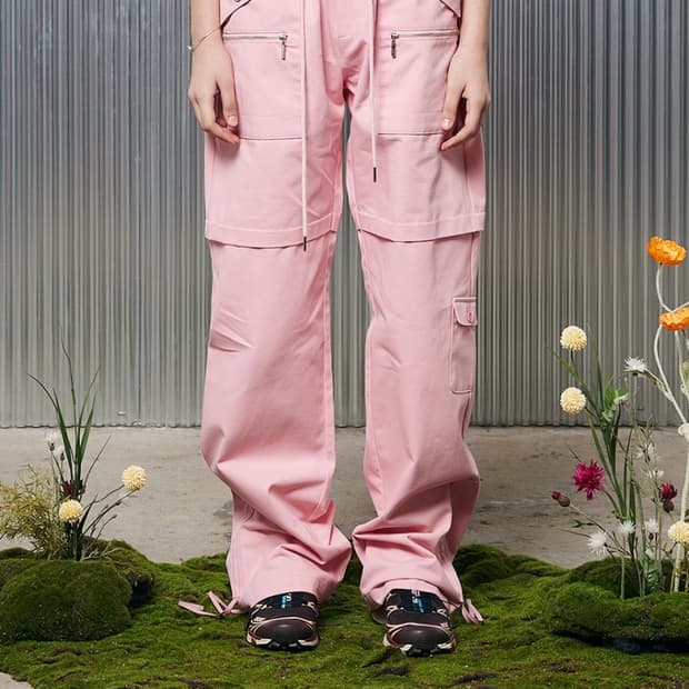 라티젠 핑크 포켓 팬츠 카고 바지