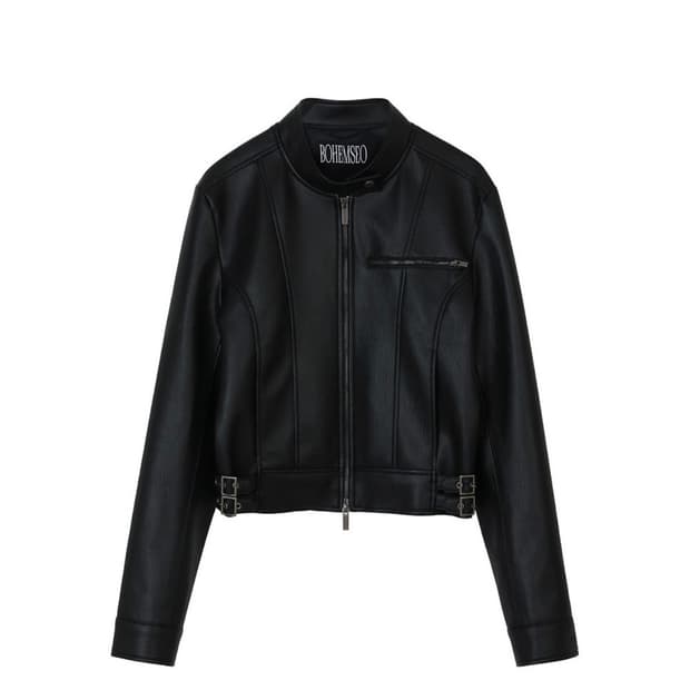 (구해요) 보헤미안서울 매트 레더 바이커 자켓