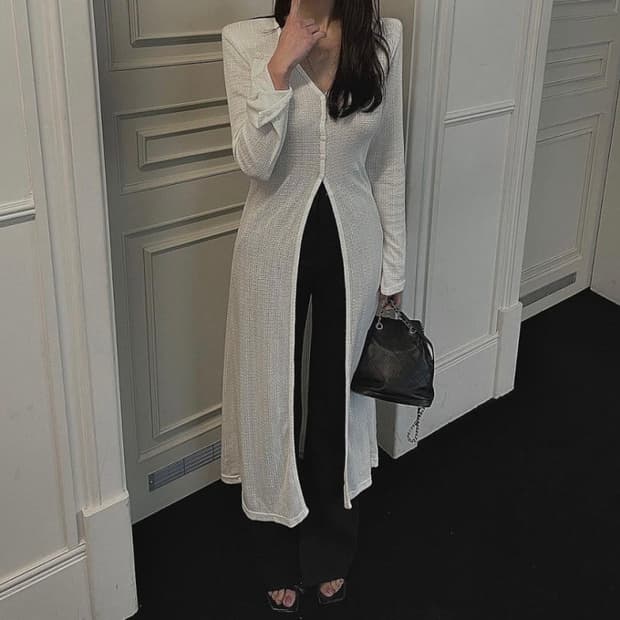 미엔느 맥시 롱 가디건 