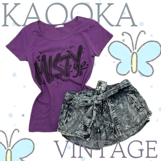 🦋펑크 키치 오네갸루 코디세트🦋 반팔티셔츠 숏팬츠 레어템 