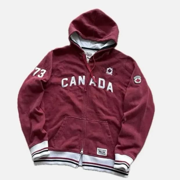 [Vintage] 빈티지 캐나다 후드집업 레드버건디