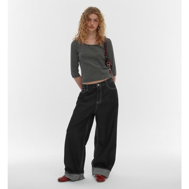 [새상품] 블랙업 위더슨 생지 데님팬츠 M