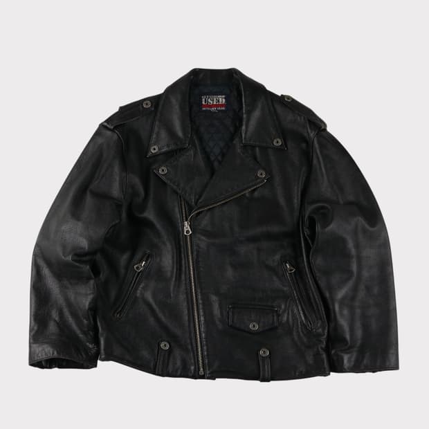 [L] 90's 겟유즈드 소가죽 라이더 자켓