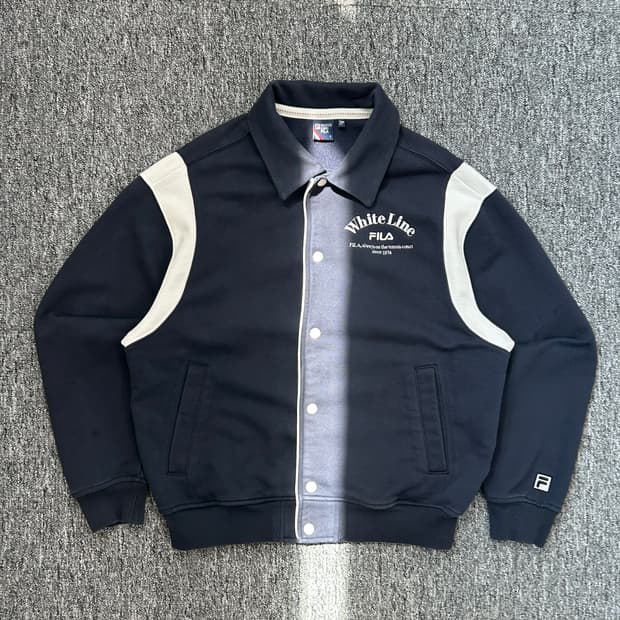 휠라 네이비 테니스 스타디움 자켓