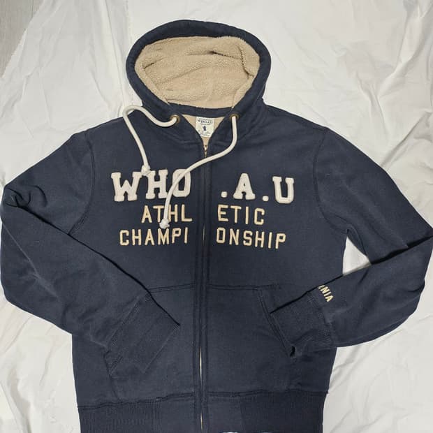 후아유 대장급 y2k 핀터깔 후드집업 미드파일 M