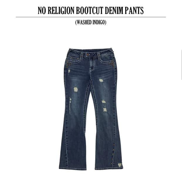 트루릴리전NO RELIGION BOOTCUT DENIM PANTS