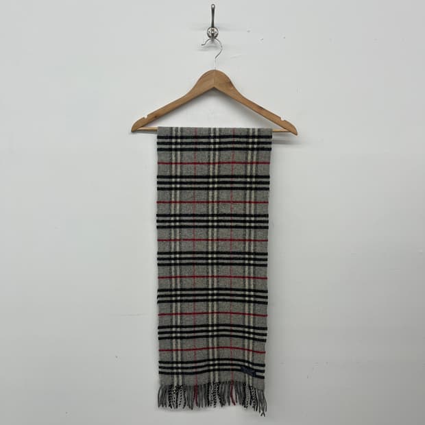 버버리 캐시미어 머플러 그레이 체크