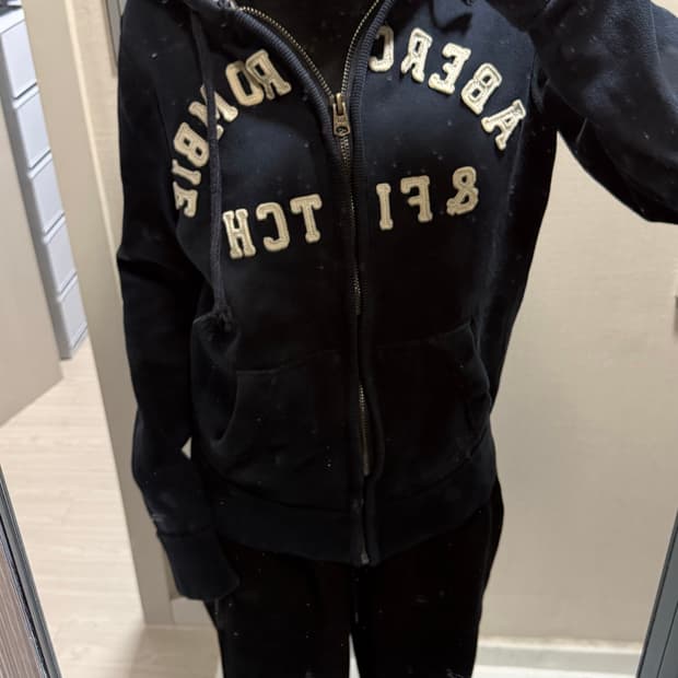 아베크롬비 네이비 후드집업 m