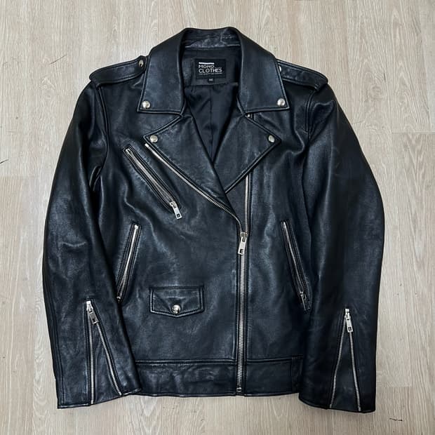 모노클로즈 양가죽 더블 라이더 가죽자켓 L/100 