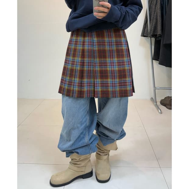 Yorkland 체크 스커트