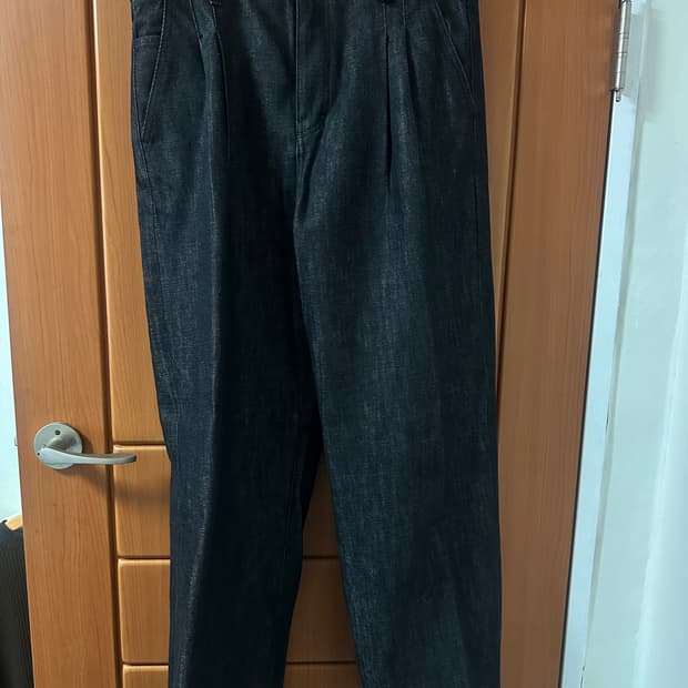 포트너스 원턱 흑청데님 XL(+3cm)