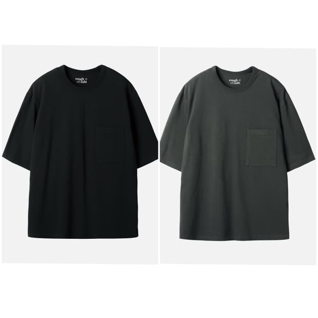 러프사이드 프라이머리 하프슬리브 반팔티 2장 일괄