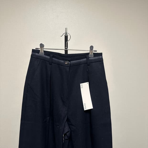 마뗑킴 더블턱 와이드 팬츠 S 새상품