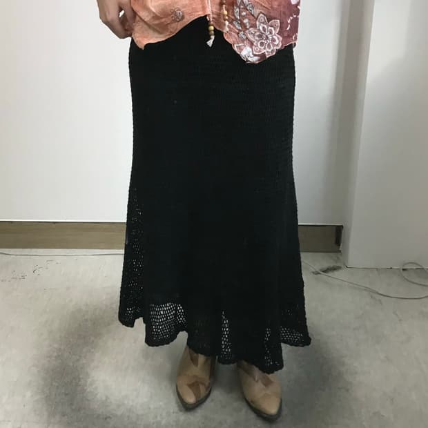 빈티지 크로셰 롱스커트