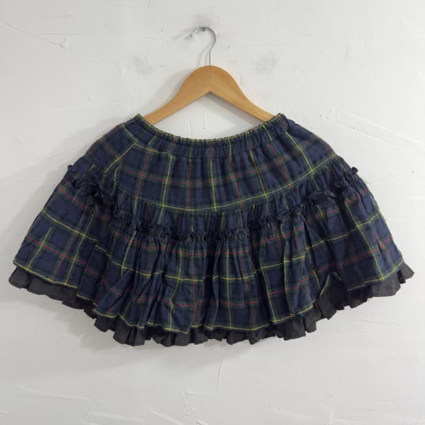 check mini skirt