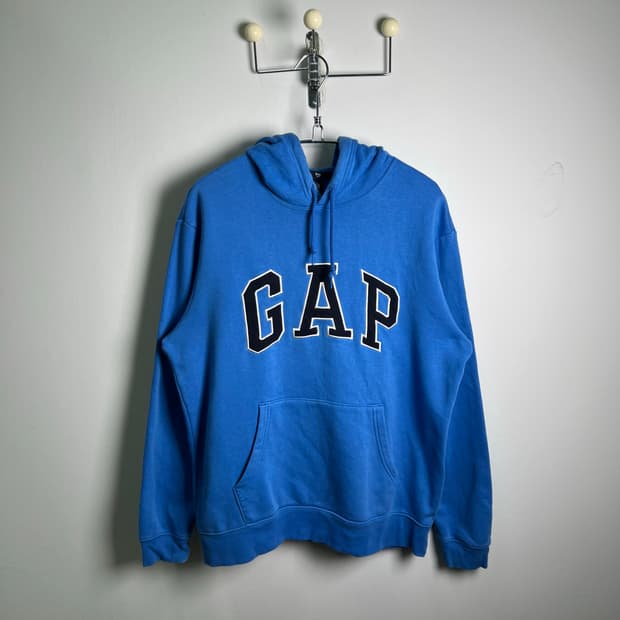 GAP 갭 빅로고 블루 후드티 M