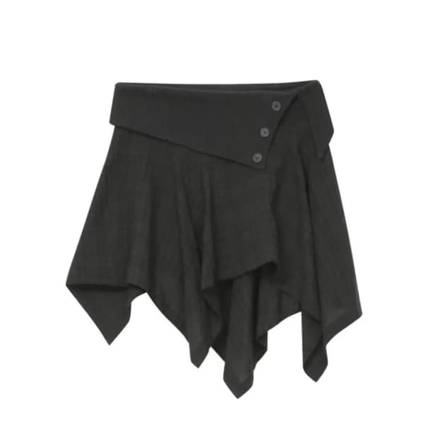 (텍o) 미세키서울 언발란스 체크 스커트