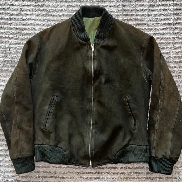 일본 빈티지 스웨이드 봄버