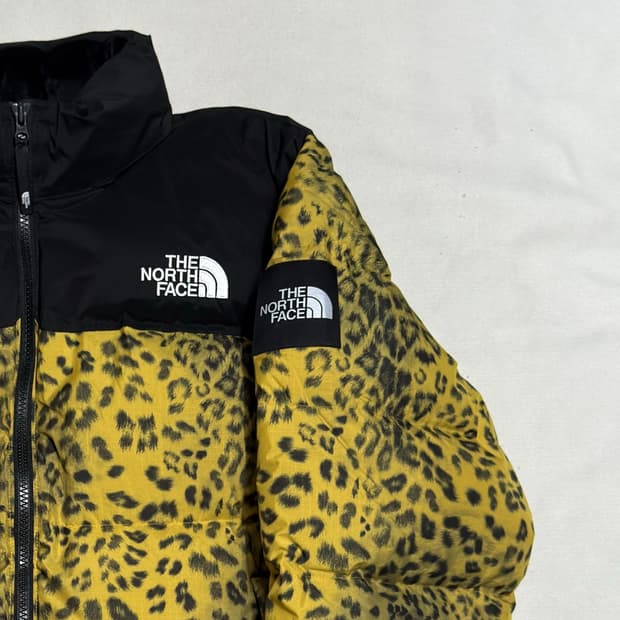 2XL 노스페이스 레오파드 프린트 눕시 패딩