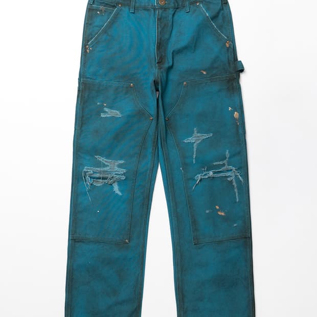 카미야 보로 덕 페인터 팬츠 블루 M