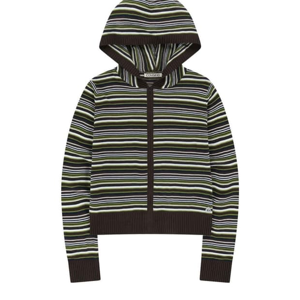 코이세이오 니트집업 SOFT KNIT ZIP-UP STRIPE