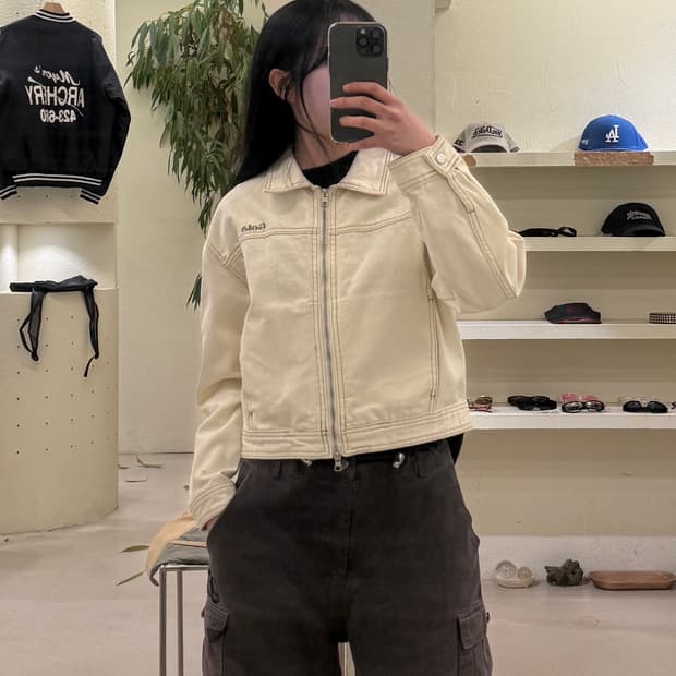 골라 로고 코튼 집업 자켓 U483