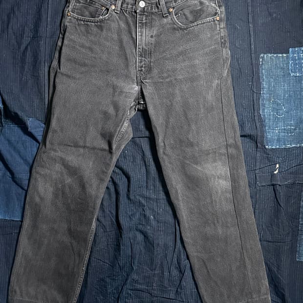 리바이스 550 릴렉스핏 블랙 데님 팬츠 34