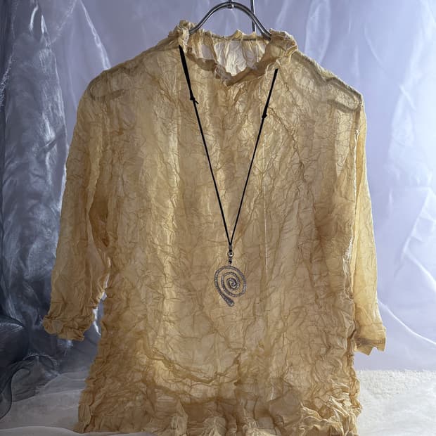 Half Neck Seersucker Top 0236