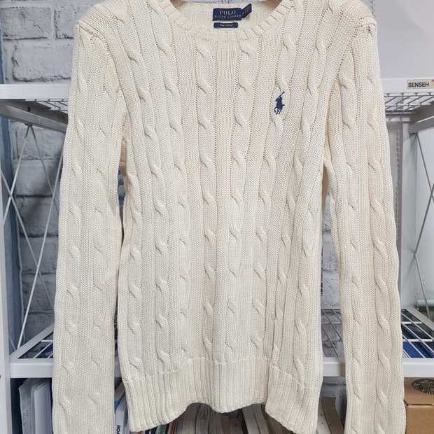폴로랄프로렌 여성니트 M 피마코튼 케이블니트 꽈베기니트 WM11