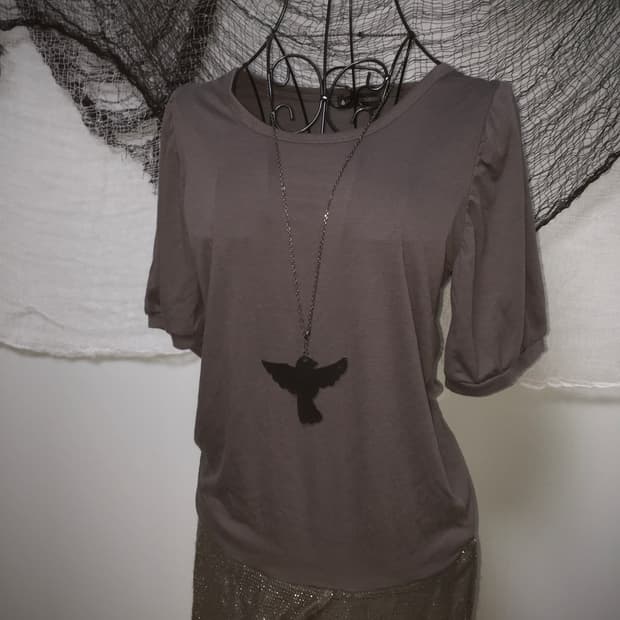 halter glitter knit T