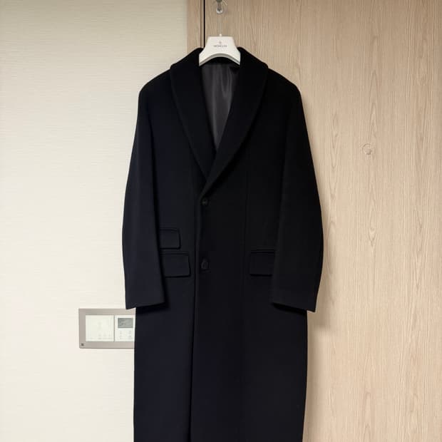 우영미 19FW 숄카라 코트 블랙 46사이즈