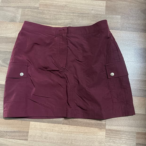 쿼두로이 나일론 미니 스커트