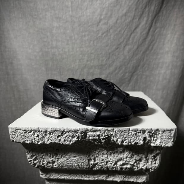 ASH Metal Block Heel Derby Shoes  