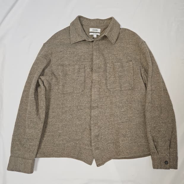 코스 COS 보일드 울 오버셔츠 트러커 워크자켓 L