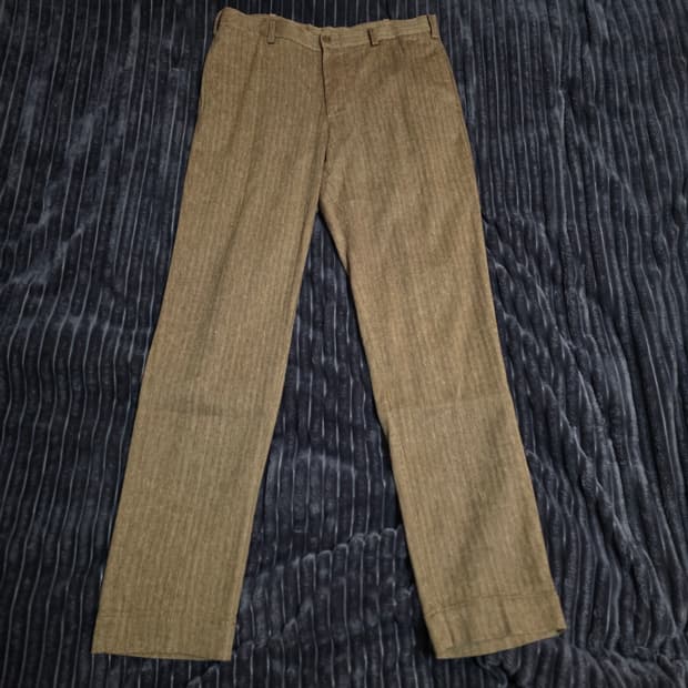 폴로 신형 코튼린넨 헤링본 수트트라우저 브라운 32/32