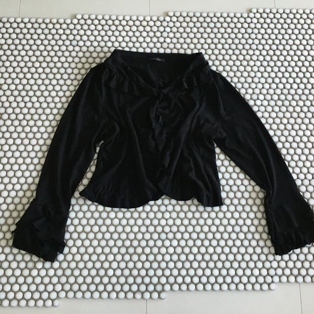 ruffle frill cardigan