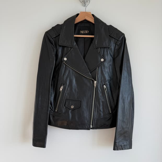 MiXXO 램스킨 레더 라이더자켓