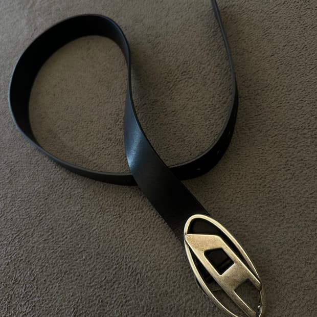 디젤 D로고 레더 벨트 처분 