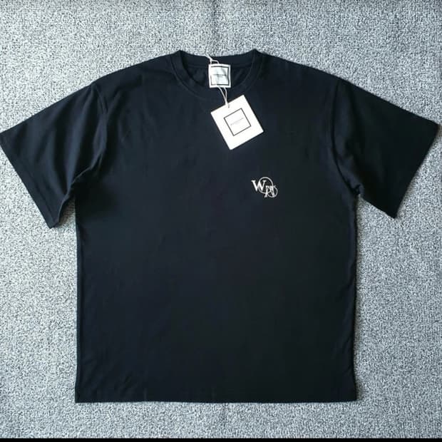 우영미 플라워 백로고 티셔츠 블랙 2XL
