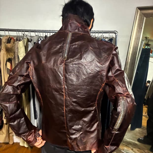 (구매) 아이작 세럼 반투명 레더자켓