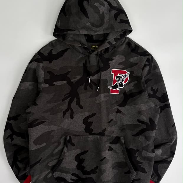 [L] 폴로 랄프로렌 카모 p윙 스타디움 후드티 스웻 셔츠