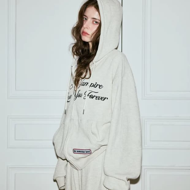 (택O) 미스테리어스호텔 와플 후드집업 (블랙)