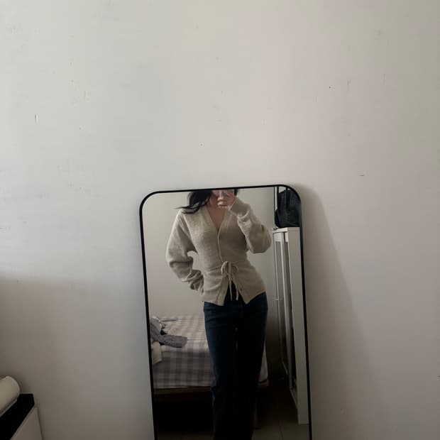 허리 끈 가디건