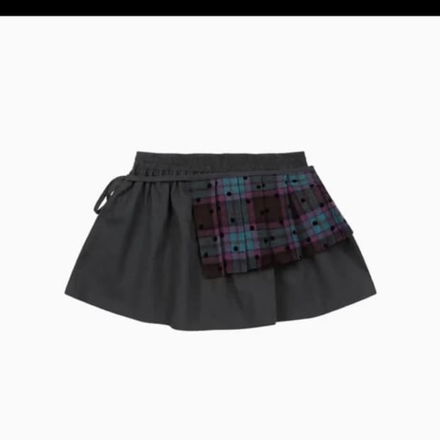 오헤시오 투웨이 체크스커트 차콜 