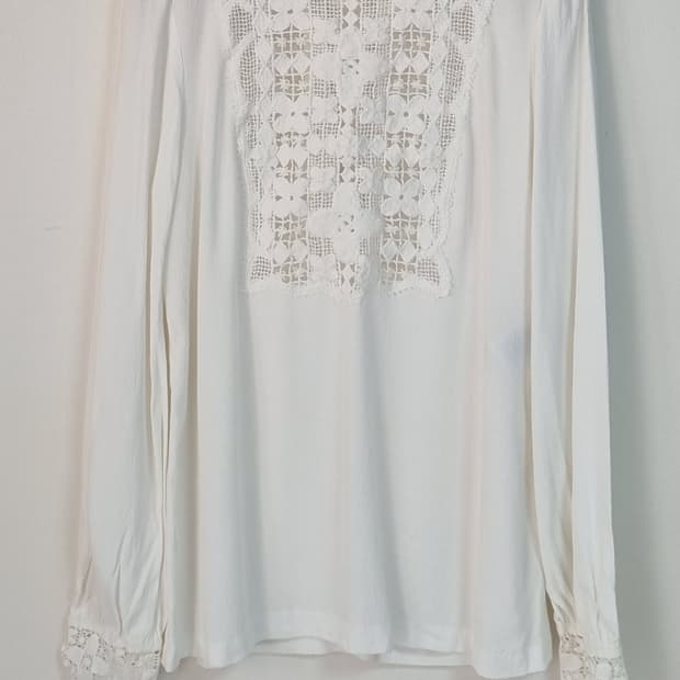 XS (44) 산드로 화이트 블라우스