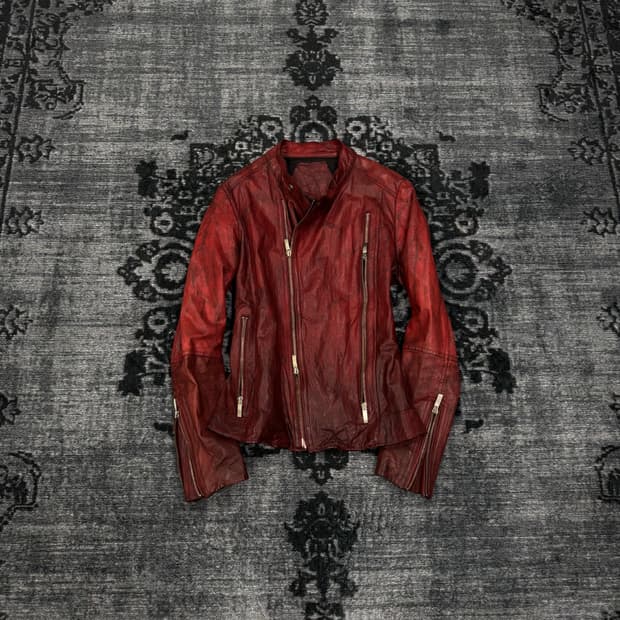 Harlem rounge bloody red buffalo skin le