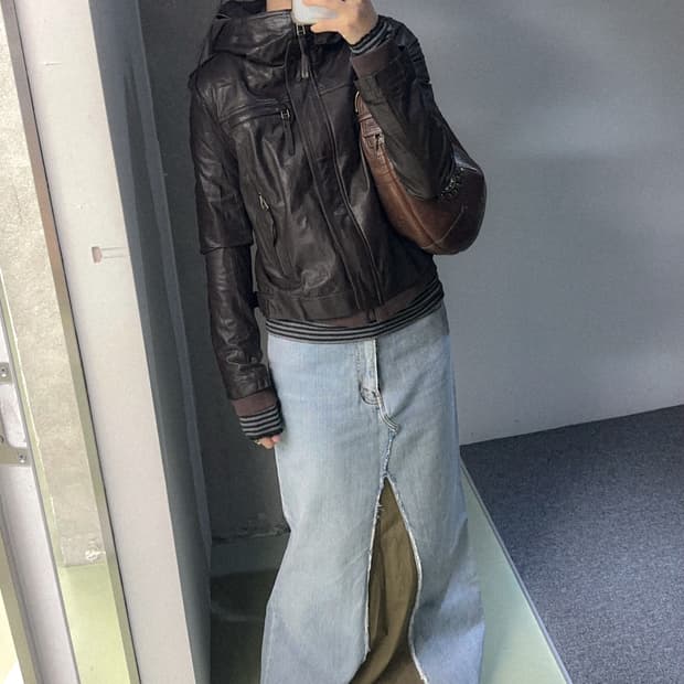 levi’s remake denim maxi skirt