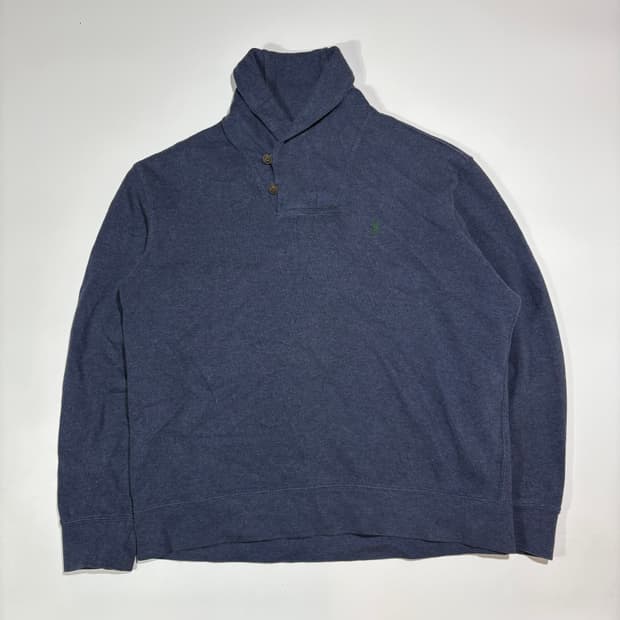 폴로랄프로렌 네이비 숄카라 니트