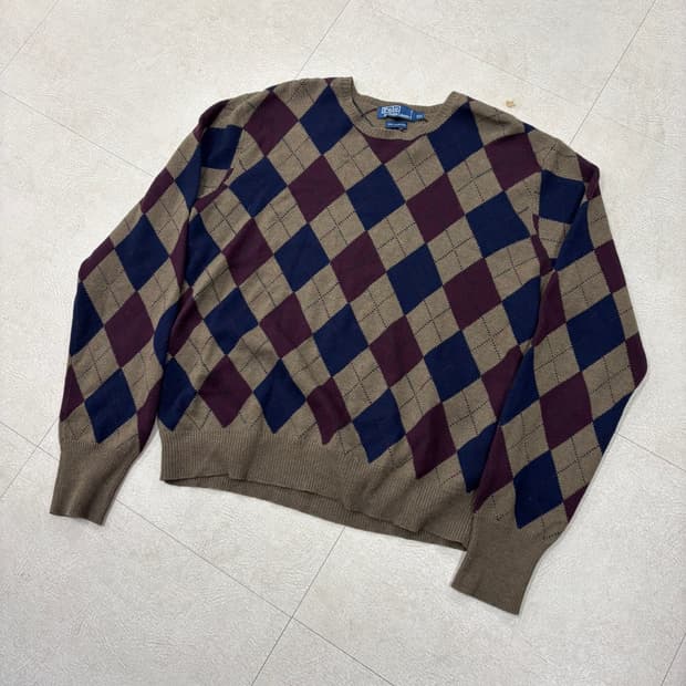 폴로 랄프로렌 아가일패턴 니트